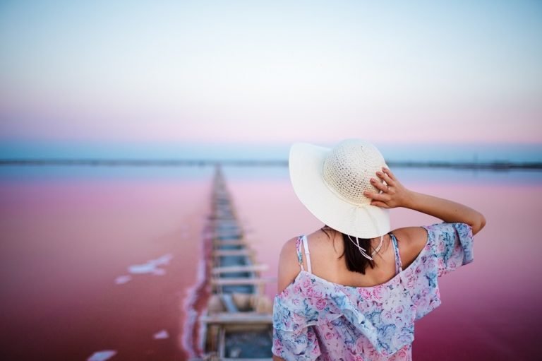 Pink lakes esperance western australia