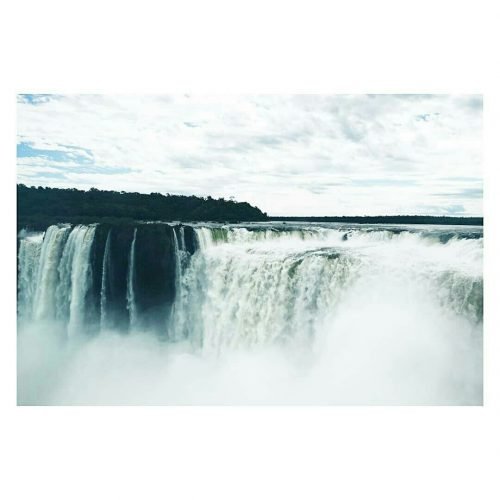 The view of the very top of Iguuazu Falls from the Devels thoat Lookout on the Argentinian Side